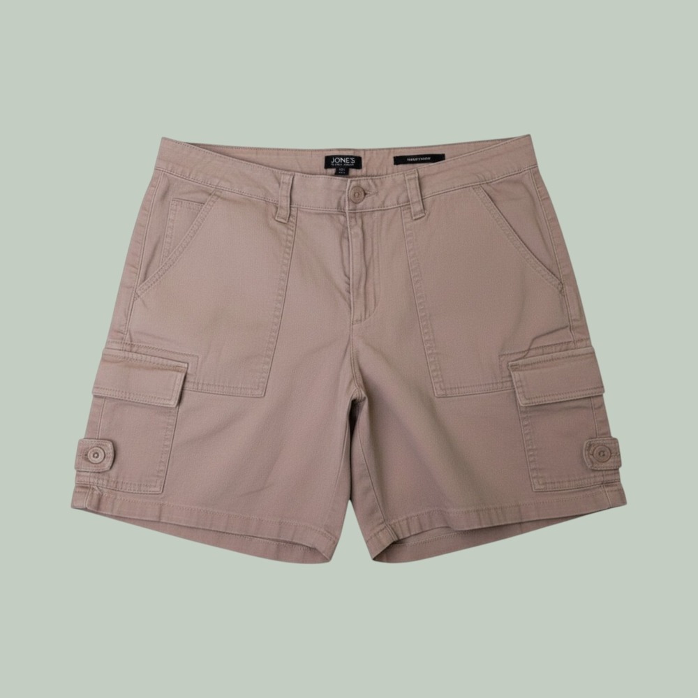 Jones New York Utility Shorts Size 10 Tan Cargo Pockets‎ Summer Casual Capsule